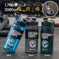 800ml / 1L / 1.5L / 1.7L / 2L / 2.7L / 3Litre Water Bottle with Holder for Gym Work Exercise / 大容量水
