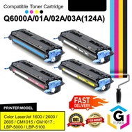 Compatible HP Q6000A Q6001A Q6002A Q6003A (124A) CMYK LaserJet Toner Cartridge