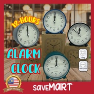 Quartz Analog Clock Mini Round Clock Mini Bed Alarm Clock /Jam Loceng Bulat Quartz