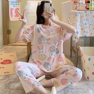 GIRL! Piyama Wanita Baju Tidur Lengan Pendek Celana Panjang - Doraemon
