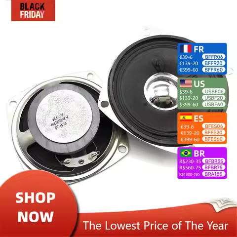 2 Pcs/Lot Speaker 3W8R 5W4R 8R 3W 8 Ohm 3 Watt 4Ohm 5Watt Diameter 77MM Quadrilateral External Magne