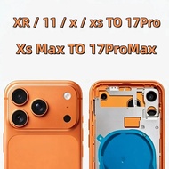 For 11 ~ 17 Pro Housing rear battery midframe replacement, X XS Max case like 17 Pro Max frame
