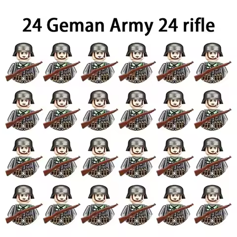 World War II military figures soldiers army building blocks assembly building blocks national army w