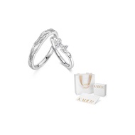 999 Silver Can Be Engraved Katiro KADER Acacia Arbor Couple Ring Connected Branch Texture 999 Pure S