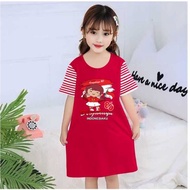 Alicia - Striped Daster for Children of the Republic of Indonesia Independence Day, Ages 1-12 Years/