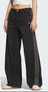 Adidas 三條線闊腿牛仔褲