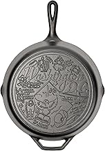 Lodge 12 Inch Cast Iron Skillet – Pre-Seasoned Frying Pan with Teardrop Handle – Oven, Stovetop, Gri