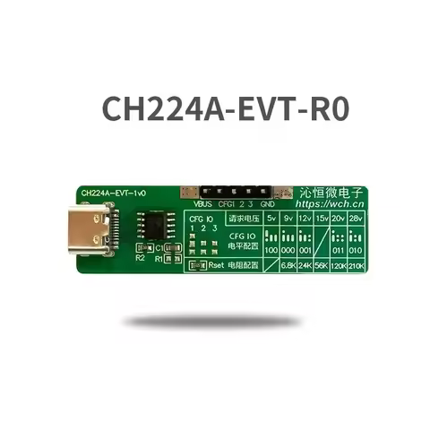 CH224A Development Board CH224A USB PD3.2 USB PD Fast Charging Protocol Receiver Chip Evaluation Boa