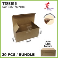 Tuck Top Snap Bottom Box (20pcs) 155x70x70mm