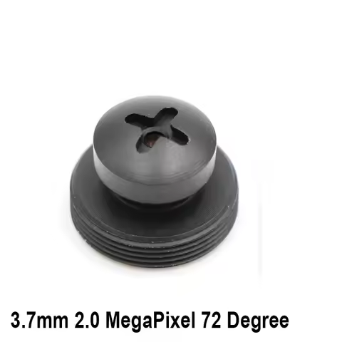 Screw Shape 3.7mm Lens Support 2.0MP Wide-angle 72 Degree M12 x 0.5 Mount Button Lens