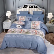 Bedcover Katun Jepang Motif Bunga Abu minimalis Vintage Murah Original - grosir Sprei