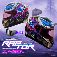 new 2025 ลายใหม่ หมวกกันน็อค RD CZR BT RAPTOR ม่วง-เทา ราคา จาก 1790.- เหลือ 1490.- มอเตอร์ไซค์ Moto