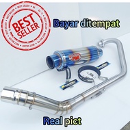 Knalpot Racing R9 MUgello Vixion R15 Xabre CBR CB Satria fu MX135 MX king Verza Megapro dan masih ba