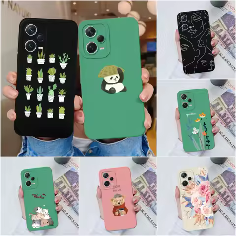 For Xiaomi Redmi Note 12 Pro Plus 4G 5G Phone Case Covers Liquid Silicone Cartoon Cactus For Redmi N