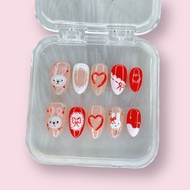 3D Bunny Handmade Press On Nails | coquette, 3d, trendy press on nails 手工穿戴甲