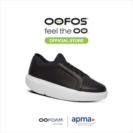 OOFOS OOFOS - OOmg+ Club White Black (Mens) รองเท้าเพื่อการฟื้นฟู