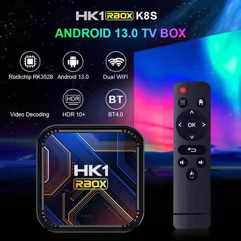 K8S TV Box Android 13 Rockchip RK3528 2GB 16GB / 4GB 32/64GB BT5.0 AV1 Wifi6 2.4G&5G Wifi 4K HDR Sma