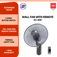 KDK Wall Fan 16" with Remote KC-4GR [READY STOCK]-KDK WARRANTY MALAYSIA