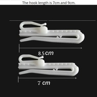 10/20pcs 7cm 8.5cm adjustable Curtain Hanging Hooks Ring Window White Plastic Hook For Home Curtain 