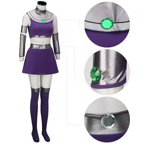 Raven Junior Titans Spark Cosplay Costume, Spark Cosplay Halloween Set Stage Performance Costume