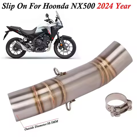 Slip On For HONDA NX500 NX 500 2024 Year Motorcycle Exhaust Escape Stainless Middle Link Pipe Connec