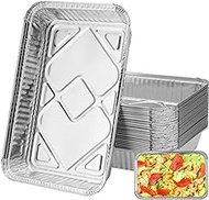 KEILEOHO 30 Pack 12 x 8 Inches Disposable Aluminum Foil Pans, Large Tin Foil Pans Steam Table Pans Broiler Pans Oven Pans Toaster Containers for Baking, Grilling, Reheating, Serving