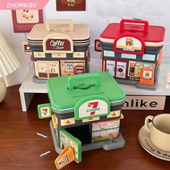 ZHOMKI89 Money Box, Store Shaped Plastic Cash Box, High Quality Key Lock Security Portable Piggy Ban