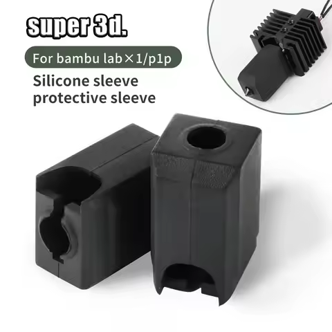 1/2/3/5Pcs Silicone Socks High-temperature Wear-resistant Black Silicone Sleeve For Bambu Lab X1 P1P
