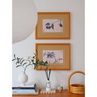 Art Painting Decorative Painting New Chinese Style Solid Wood Frame Hanging Painting Good Meaning In