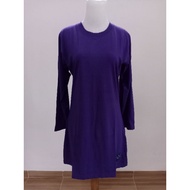 Kaos Polos Tunik Cewek Warna Ungu Tua Muslimah S - XXXL (BIG SIZE/JUMBO) cocok untuk sehari hari gak