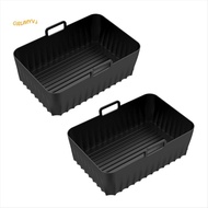 2PCS Air Fryer Silicone Liners for Ninjia DZ071 DZ550 Dual Air Fryer Reusable Non-Stick Air Fryer Ba