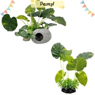 PDONY Fish Tank Plants, Green Plastic Artificial Water Plants, Ornaments Artificial Tall Aquarium Pl