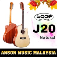 Sqoe J20 12-String Acoustic Guitar, Natural