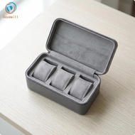 [Jzvphq] Compact watch box with 3 slots, portable watch box with 3 Green 3-slot