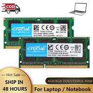 4GB 8GB 16GB Crucial Memoria RAM DDR3 DDR3L 1866MHz 1600MHz 1333MHz 1066Mhz Laptop Memory 204Pin SOD