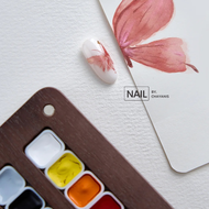 สีน้ำอัดแข็ง 36 สี ตลับไม้ Moding สำหรับทำลายอาร์ตบนเล็บ