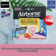 70% Sale!!EXP:07/2025 อิเล็กโทรไลต์ แบบเม็ดฟู่ Effervescent Replenisher Sugar Free Strawberry Lemona