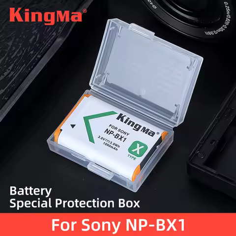KingMa 6PCS Plastic Battery Holder Case Battery Storage Box For Sony NP-BX1 Battery RX100M7 M6 M5 M4