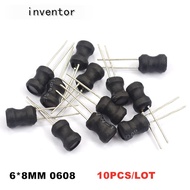 10pcs 6*8MM 0608 I-shape Power Inductor Inductance Copper Coil 2.2UH 3.3UH 4.7UH 10UH 22UH 33UH 47UH
