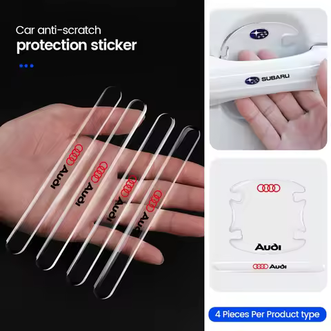 4/8Pc PVC Decal Car Door Handle Bowl Anti-scratch Sticker For AUDI A1 8X A3 8P 8L A4 B6 B7 B8 A5 A6 