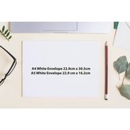 A4 Size Envelope White Envelope 12'x 9" Sampul Surat Putih A5 White Envelope 10keping 10pcs