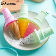 SHENHONG 4Pcs Pop Ice Cream Moulds Frozen Ice Cream Popsicle Molds Cooking Tools Reusable DIY