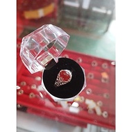 Permata Akik Yaman Merah Oren Asli Ring Silver 925 Budget