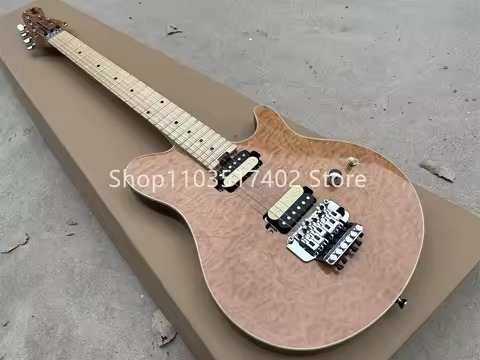 Upgrade EVH Wolf Light brown quilted maple top electric guitar Floyd Rose vibrato Bridge high qualit