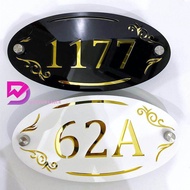 Modern House Number Plate Acrylic / Nombor Plat Rumah / Signage Murah Cantik / Signage Rumah Viral