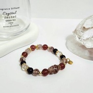 紅銅鈦貔貅設計手鍊/補氣血/招貴人/得愛情之水晶