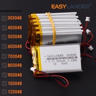 5Pcs/Lot JST 1.25 2pin 3.7V 900mAh 603048 Lithium Polymer LiPo Battery 303048 403048 503048 703048 8