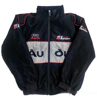 F1 Racing Jersey, AUDI Embroidered Baseball Jacket, RS3, RS4, RS7, Motorcycle Retro Riding Warm Wind