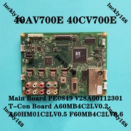 TOSHIBA LED TV 40AV700E 40CV700E Main Board PE0849 T-Con Board A60MB4C2LV0.2