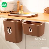 dustbin for kitchen dustbin dustbin with lid LINE FRIENDS Kitchen Trash Can Cabinet Hanging Househol
